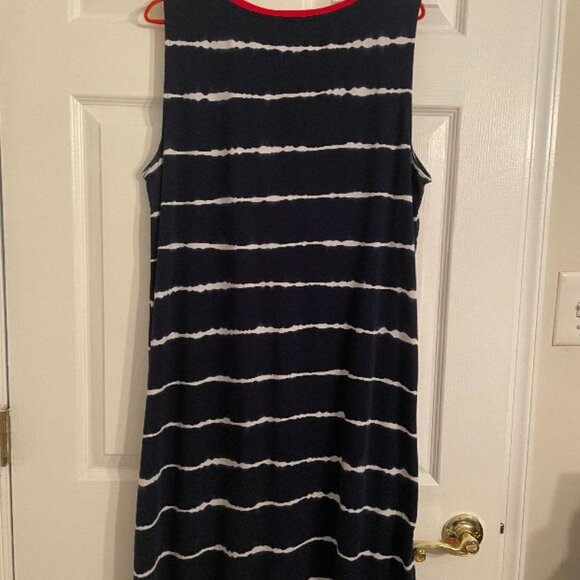 LANDS END EASY FIT TANK DRESS - RED WHITE & BLUE - XL - EUC - Picture 4 of 7